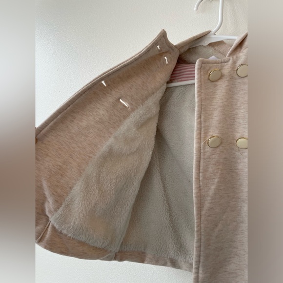 Piper & Posie Bunny Ear Pea Coat In Light Pink - Size 24 Months - Picture 4 of 8